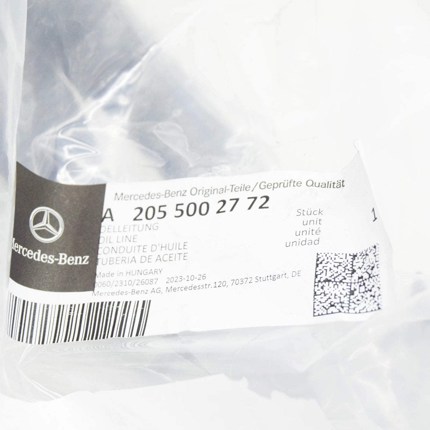 NEW MERCEDES-BENZ C W205 OIL LINE A2055002772 ORIGINAL