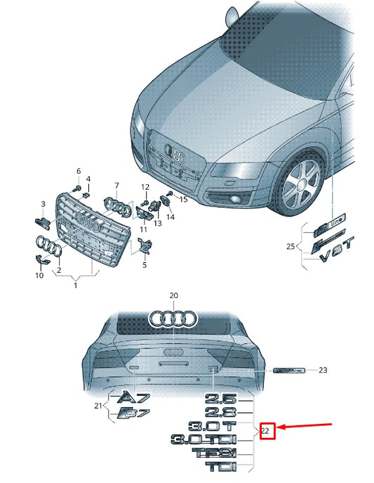NEW AUDI A6 AVANT C7 REAR BOOT TRUNK BADGE '55 TDI' 4G8853744A2ZZ ORIGINAL