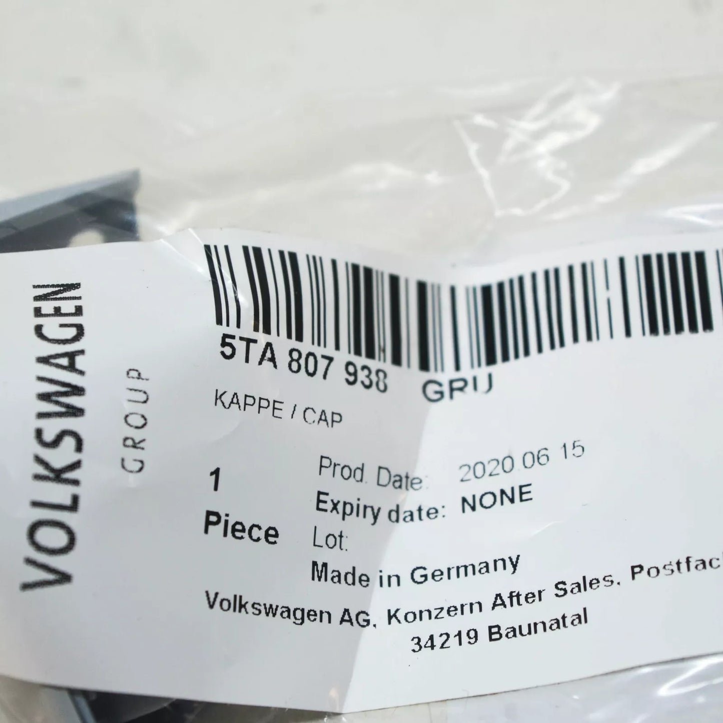 NEW VW TOURAN 5T FRONT RIGHT HEADLIGHT WASHER COVER CAP 5TA807938GRU