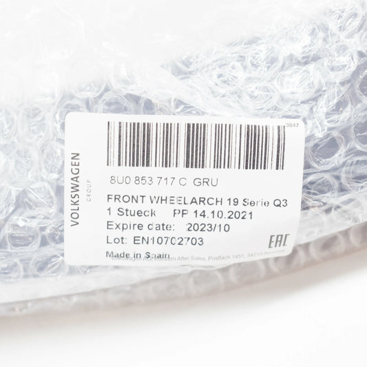 NEW AUDI Q3 8U FRONT LEFT WHEEL ARCH MOLDING COVER TRIM 8U0853717CGRU ORIGINAL