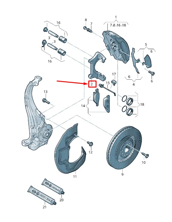 NEW AUDI A8 4H FRONT BRAKE CALIPER CARRIER 4H0615125A