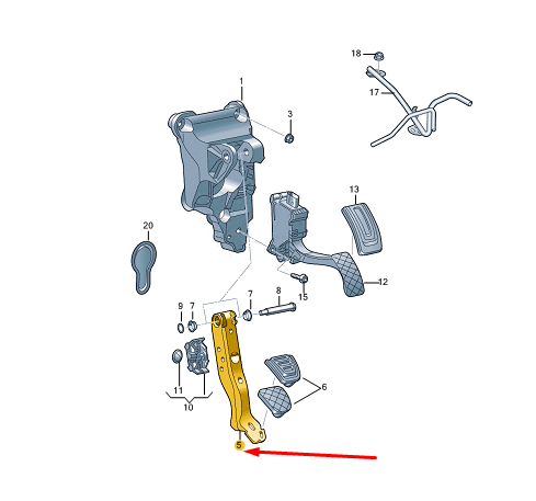 new skoda enyaq iv brake pedal rhd 1ec723151a original