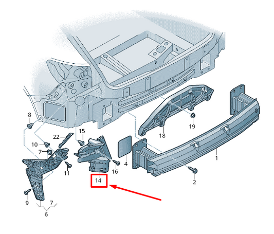 NEW AUDI E-TRON GEN REAR LEFT BUMPER CLOSING ELEMENT 4KE807365 ORIGINAL