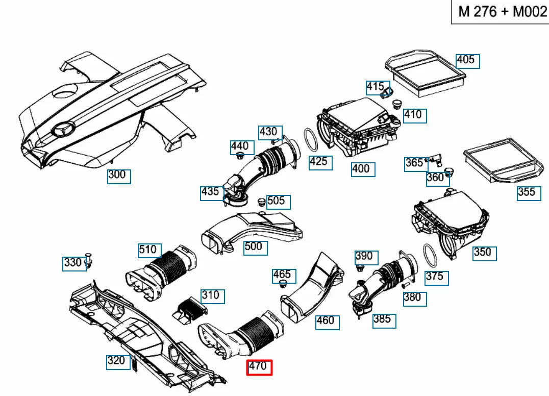 NEW MERCEDES-BENZ E W212 AIR INTAKE HOSE PIPE LEFT A2760900111 ORIGINAL