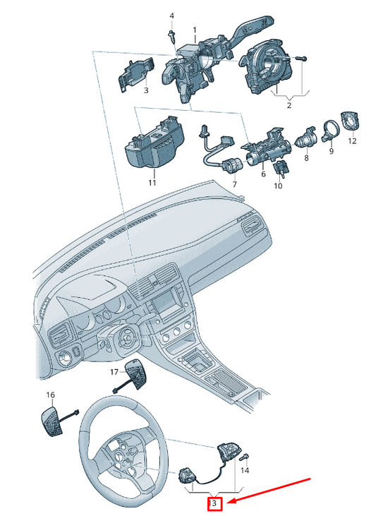 new vw t-roc a11 steering wheel buttons 5ta959442icx original