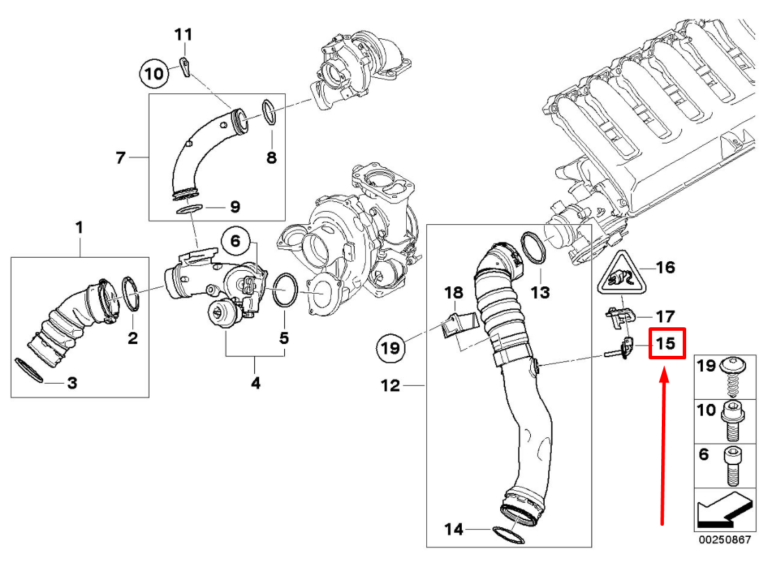 new bmw 3 e90 air temperature sensor 7812741 13627812741 original