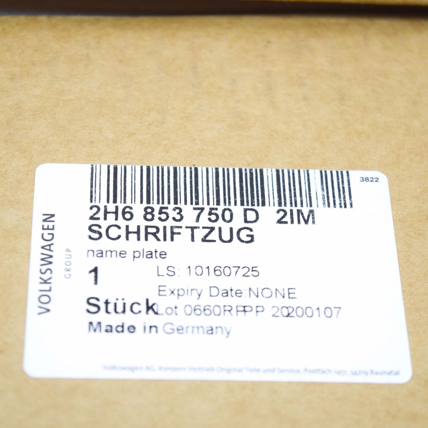 NEW VOLKSWAGEN AMAROK REAR DOOR 4MOTION INSCRIPTION LOGO 2H6853750D2IM