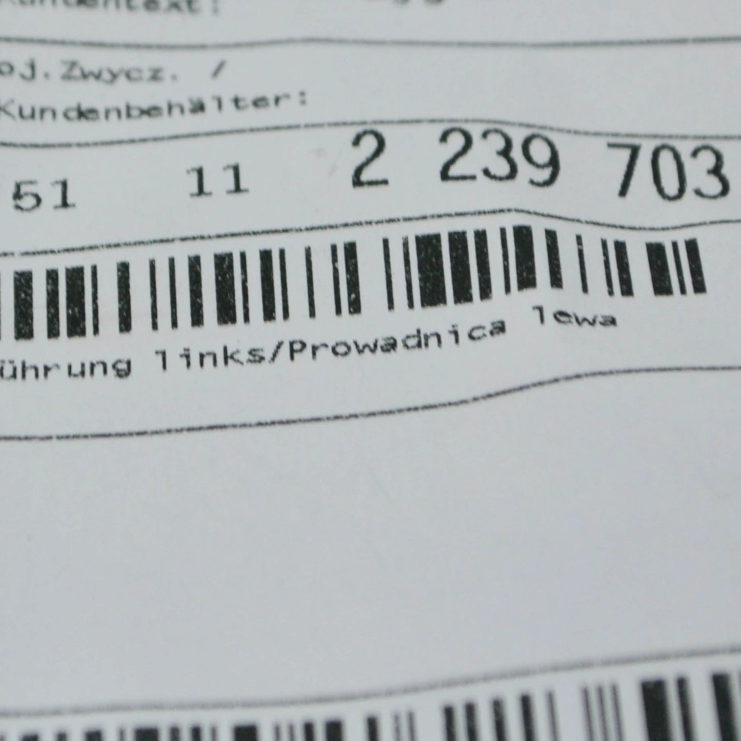 NEW BMW 3 E30 FRONT SPOILER LEFT M TECHNIC GUIDE 51112239703 ORIGINAL