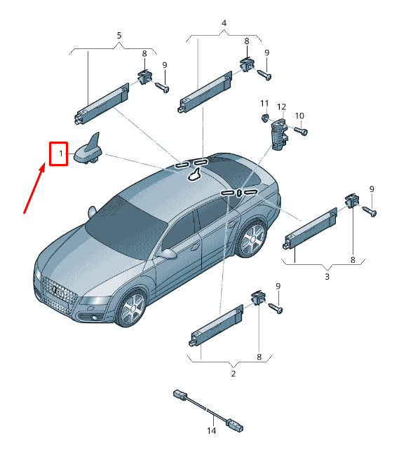 NEW AUDI A6 C7 ROOF ANTENNA 4G0035503H GRU 4G0035503HGRU ORIGINAL