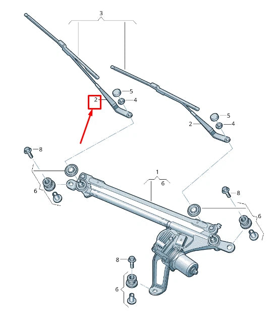 NEW AUDI E-TRON GEN FRONT LEFT WIPER ARM RHD 4KR9554071P9 ORIGINAL