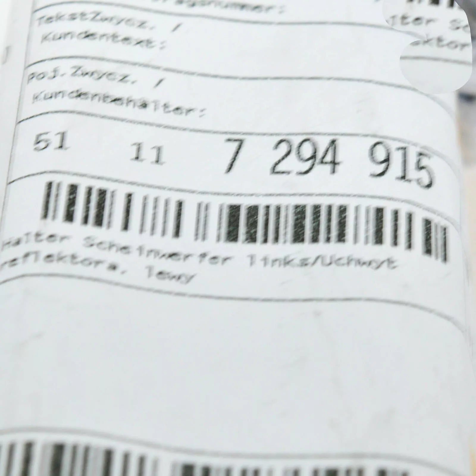 NEW BMW 3 GT F34 FRONT LEFT HEADLIGHT BRACKET 51117294915 7294915 5 ORIGINAL