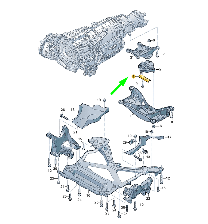 NEW AUDI A4 B9 GEARBOX MOUNT STOP 8W0399292 ORIGINAL