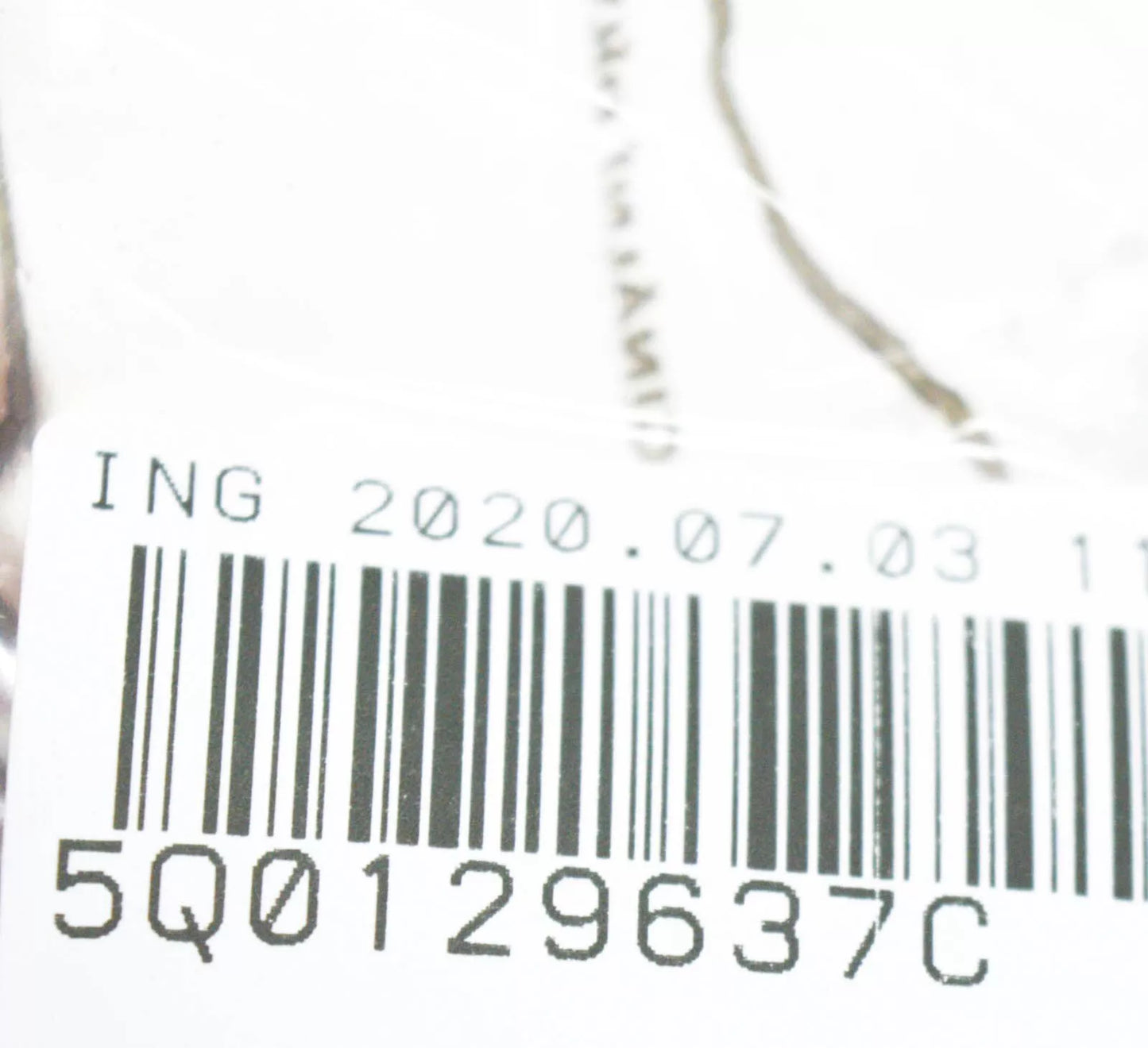 NEW VOLKSWAGEN GOLF MK7 AIR FILTER WATER DRAINAGE HOSE 5Q0129637C ORIGINAL