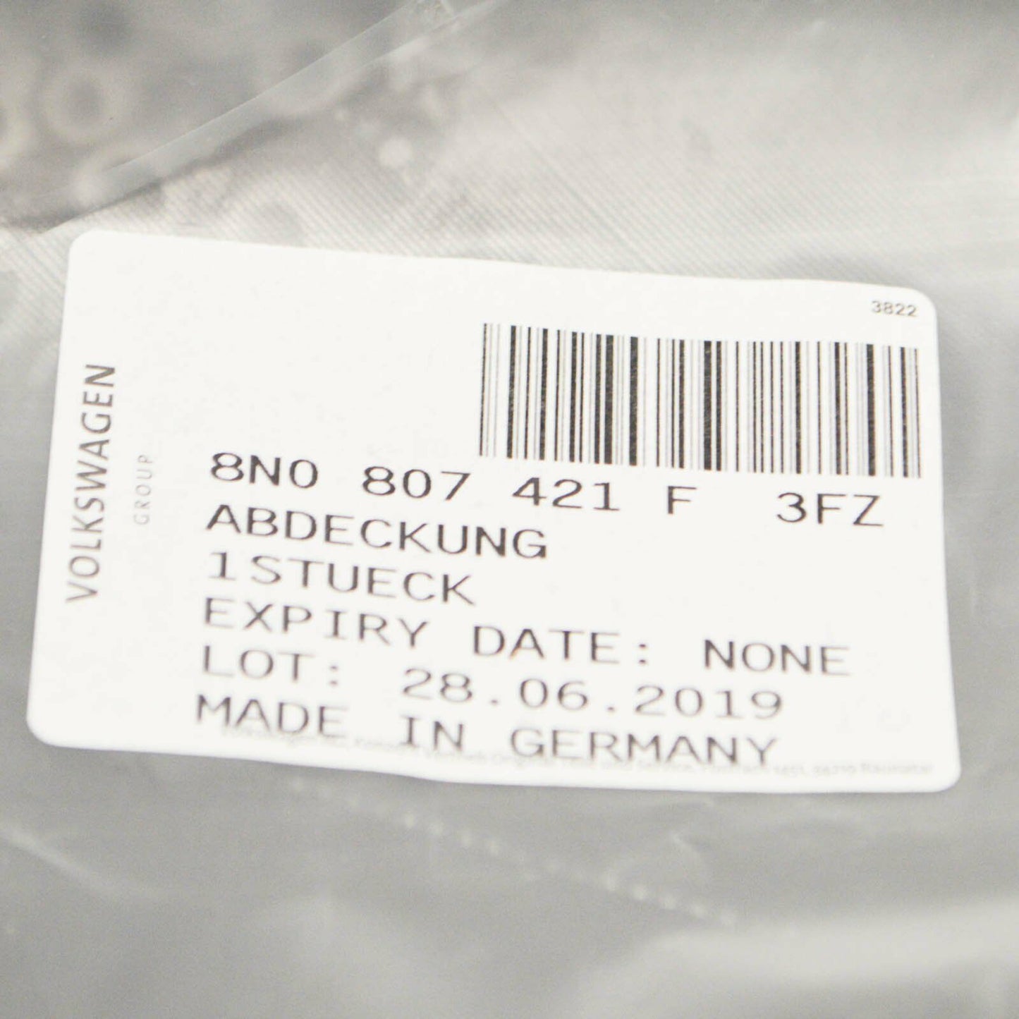 Genuine Audi Tt 8N Rear Bumper Diffuser 8N0807421F3Fz Original