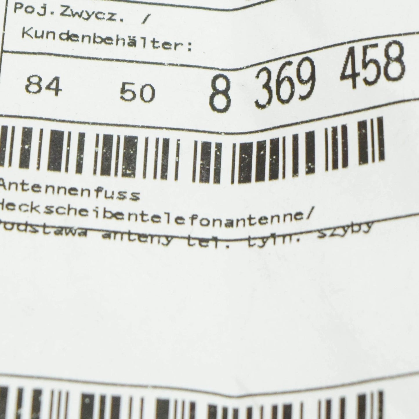 NEW BMW 5 E39 REAR WINDOW TELEPHONE ANTENNA BASE 8369458 84508369458 ORIGINAL