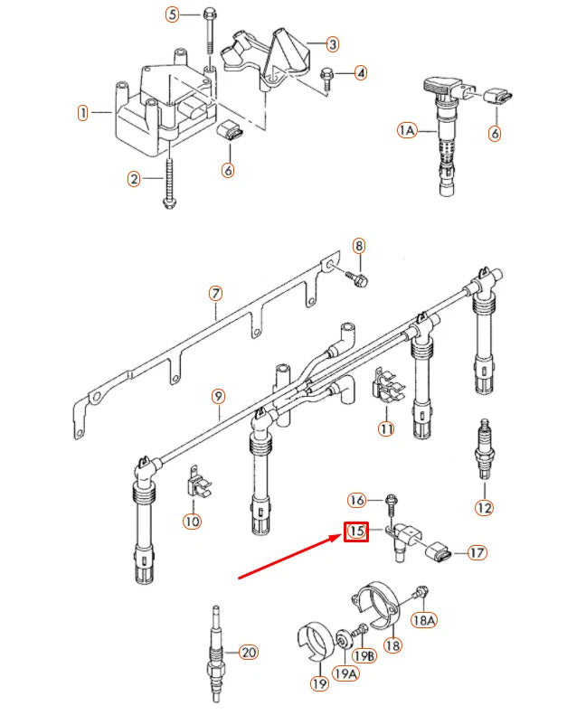 NEW AUDI A4 B7 CAMSHAFT IMPULSE SENDER 07K907601A