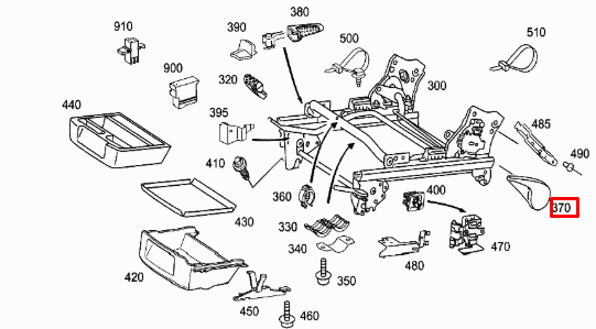 NEW MB A W168 SEAT ADJUSTER HANDLE LEVER A16891001008 G69 ORIGINAL