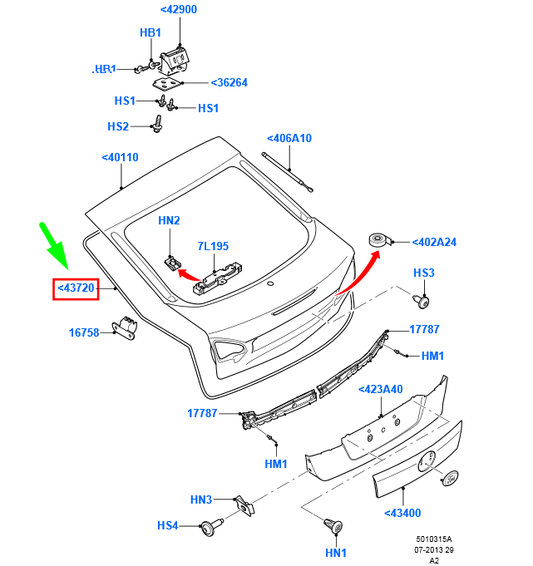 new ford mondeo mk4 rear tailgate surround weatherstrip seal 1502474 original