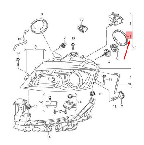 NEW AUDI A3 SPORTBACK 8PA HEADLIGHT DUST COVER CAP 5N0941607 ORIGINAL