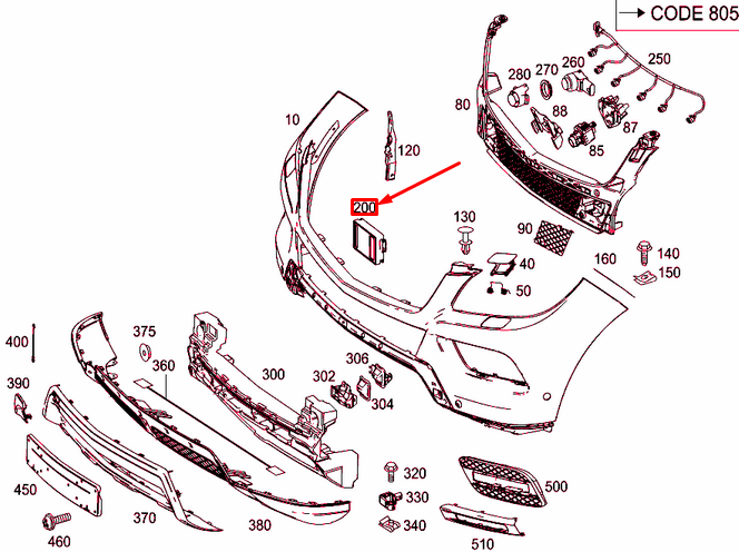 NEW MERCEDES-BENZ GLE W166 BLIND SPORT RADAR SENSOR A0009058104 ORIGINAL