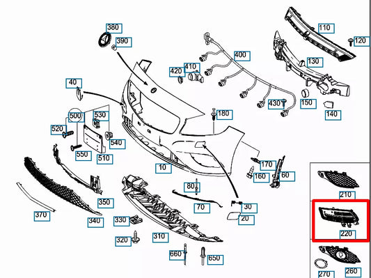 NEW MERCEDES-BENZ A-CLASS W176 FRONT BUMPER RIGHT GRILLE A1768851622