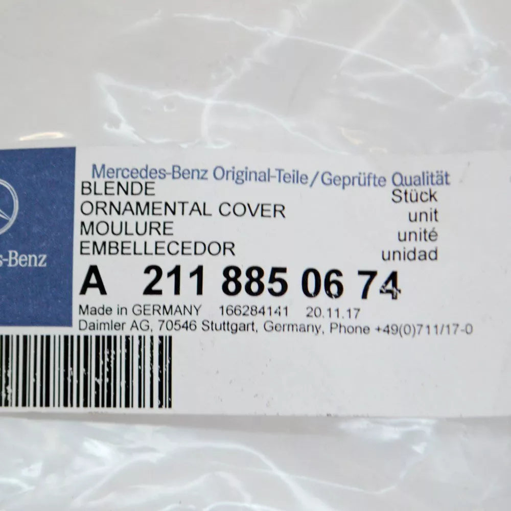 NEW MERCEDES-BENZ E-CLASS W211 FRONT BUMPER RIGHT TRIM COVER A2118850674