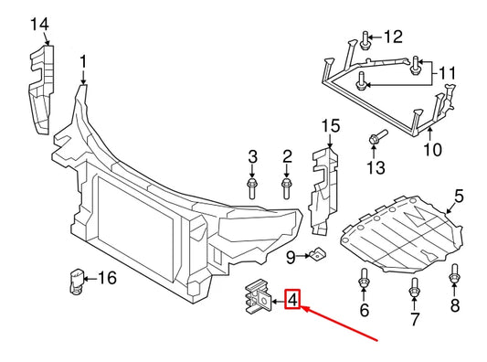 NEW AUDI TT ROADSTER 8J FRONT LEFT FENDER BRACKET 8J0805637 ORIGINAL