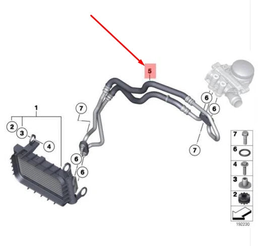NEW BMW Z4 ROADSTER E89 ENGINE OIL COOLER LINE PIPE 17227585927 7585927 ORIGINAL