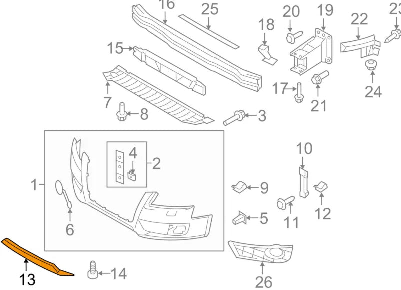 NEW AUDI A4 S4 B8 FRONT BUMPER GRILLE SPOILER 8K0807110 1RR