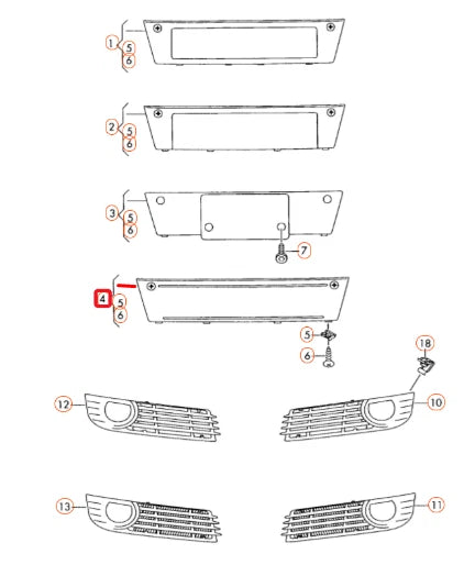NEW AUDI A8 4E FRONT BUMPER NUMBER PLATE FILLER 4E0807285AM T94 GENUINE