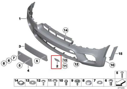 BMW X5 E70 FRONT M SPORT BUMPER TOW HOOK EYE COVER 51118050697 2010 11-13 NEW