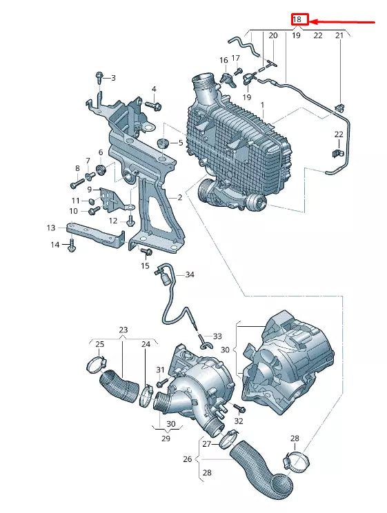 NEW AUDI A6 C8 ENGINE VACUUM HOSE 4K0131051B