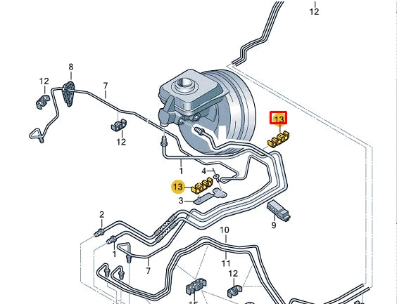 NEW AUDI A6 AVANT C7 FRONT BRAKE PIPE BRACKET 4G0611797A ORIGINAL