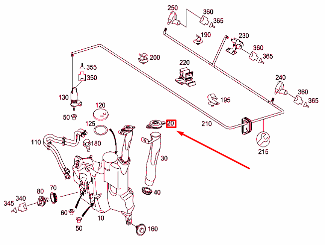 NEW MERCEDES-BENZ ML W164 WINDOW WASHER RESERVOIR CAP A1648690008 ORIGINAL