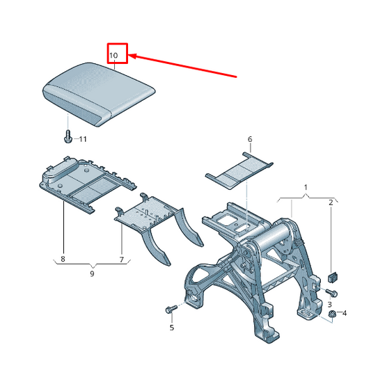 new audi a4 b9 front centre console armrest lid cover 8w0864207hzc1 original
