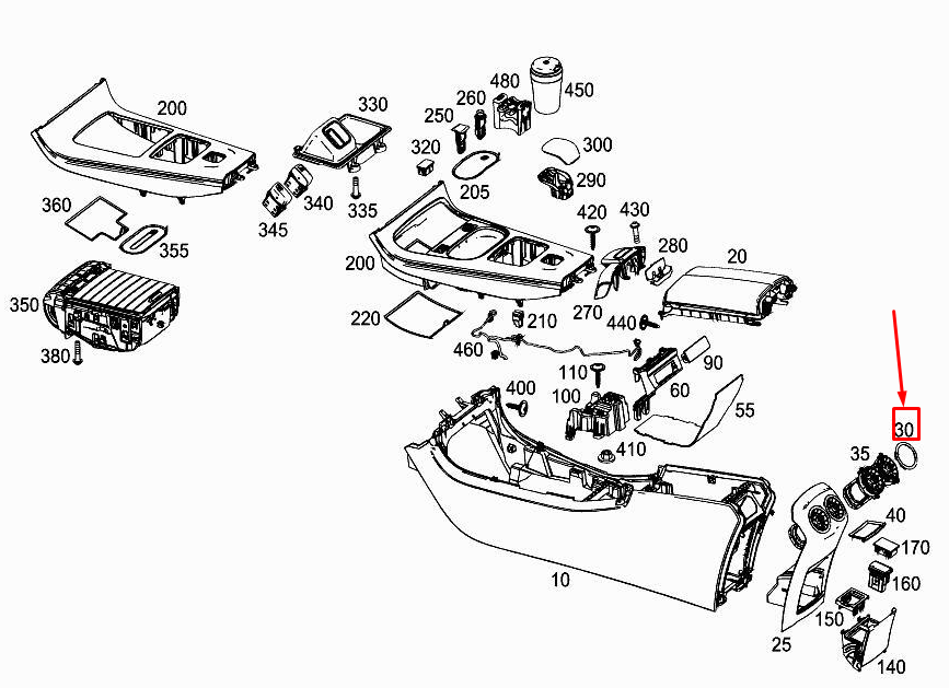 NEW MERCEDES-BENZ A W177 REAR LH CONSOLE AIR VENT TRIM FRAME A1776891700