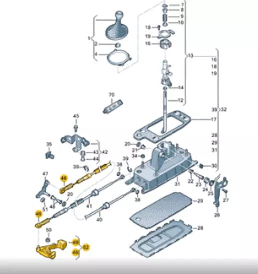 NEW AUDI TT 8J FRONT GEAR SHIFT LEVER 8J0711046D