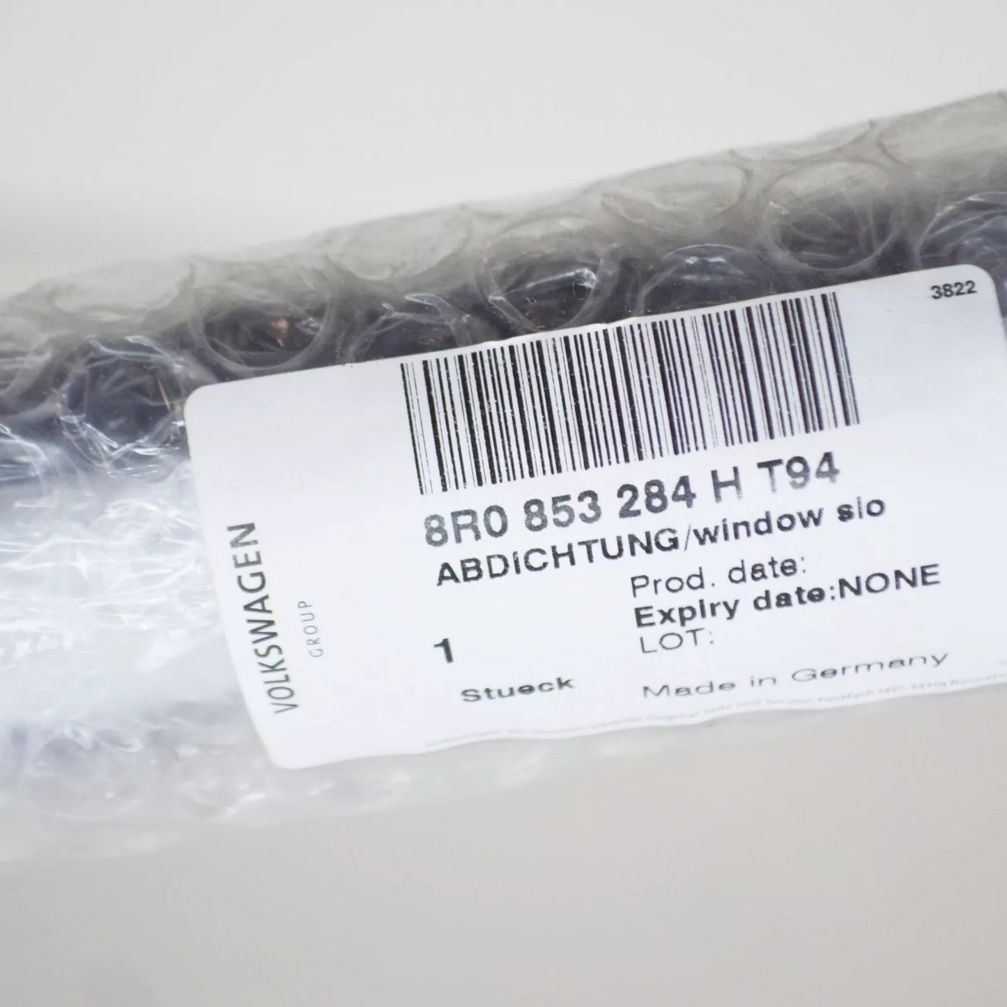 NEW AUDI Q5 8R FRONT RIGHT WINDOW SLOT SEAL WITH TRIM 8R0853284HT94 ORIGINAL