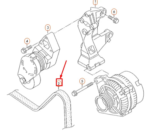 NEW AUDI A2 8Z ALTERNATOR POLY V-BELT 045903137D ORIGINAL