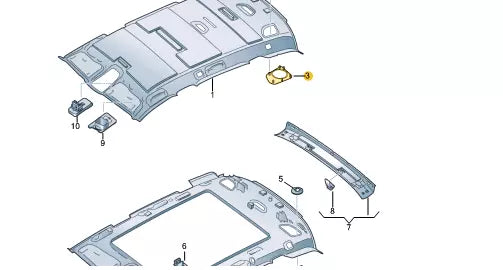 NEW AUDI Q7 4M RIGHT SPEAKER GRILLE COVER TRIM 4M0868150C4PK