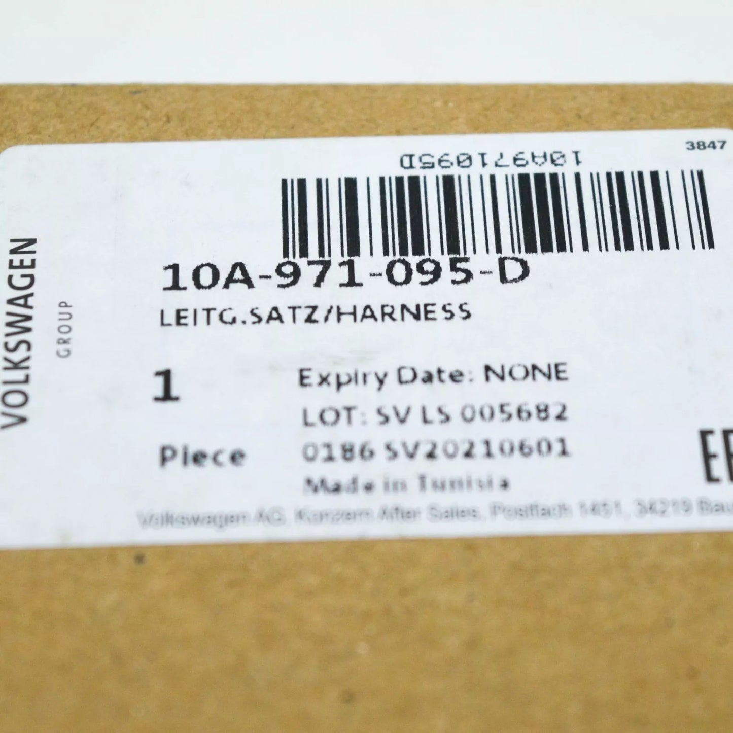 NEW VOLKSWAGEN ID.3 E11 FRONT BUMPER PDC WIRING HARNESS LOOM 10A971095D