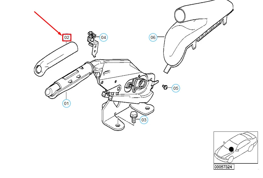 NEW BMW Z8 E52 HANDBRAKE LEVER RING 34411166001 1166001