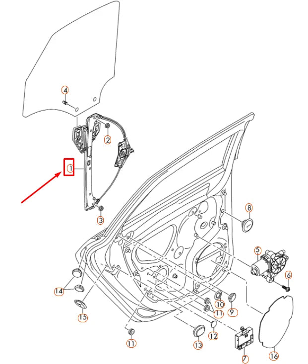 NEW AUDI A3 8V REAR RIGHT DOOR WINDOW REGULATOR 8V4839462