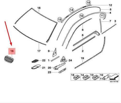 NEW BMW 3 COUPE E92 FRONT RADIATOR RIGHT BLACK CHROME GRILLE 51137254972