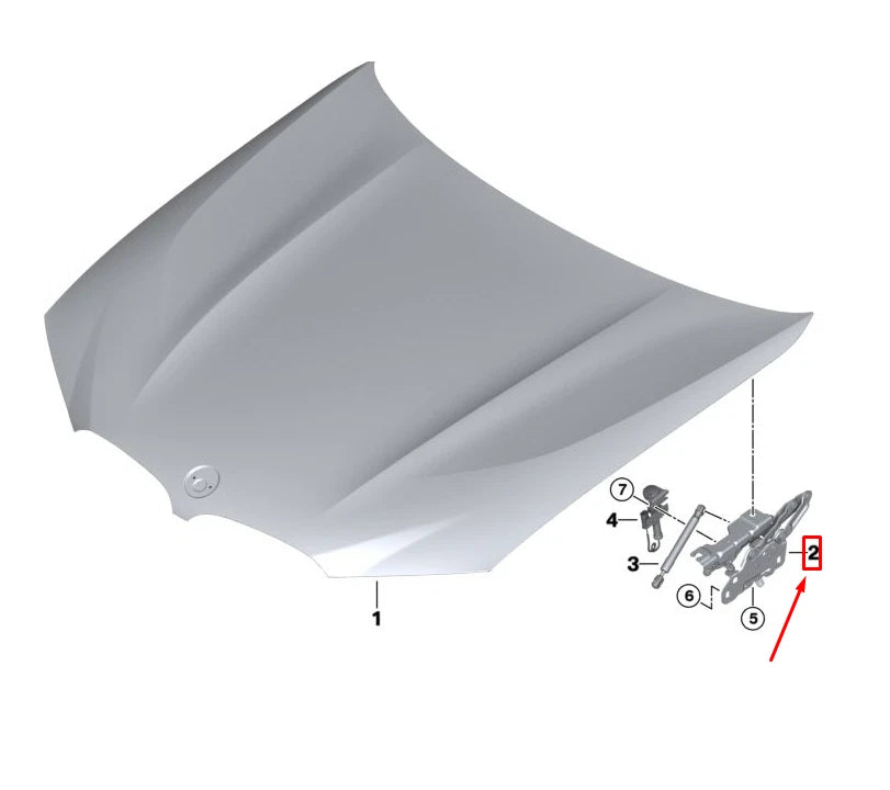 NEW BMW X3 G01 F97 FRONT RIGHT HOOD HINGE 41617475792 ORIGINAL