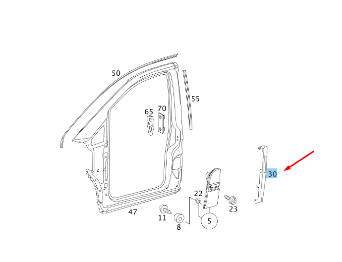 NEW MERCEDES-BENZ VITO W639 FUEL TANK FLAP COVER A6397520021 ORIGINAL