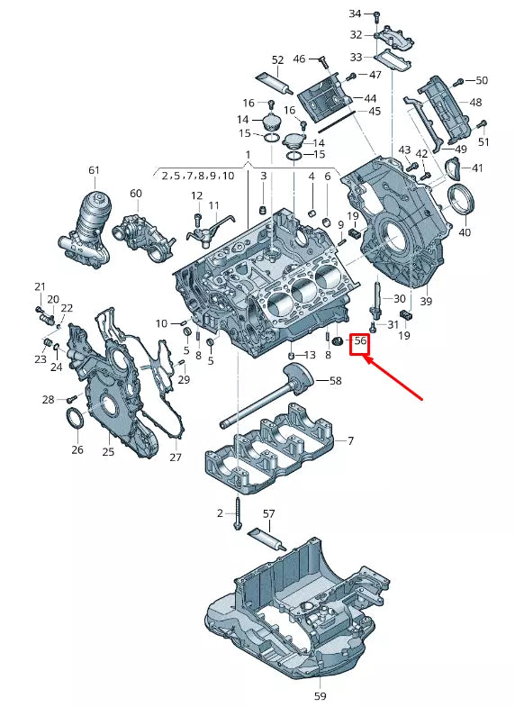 NEW AUDI Q5 FY CRANKCASE HOUSING NON-RETURN VALVE 059103176B ORIGINAL