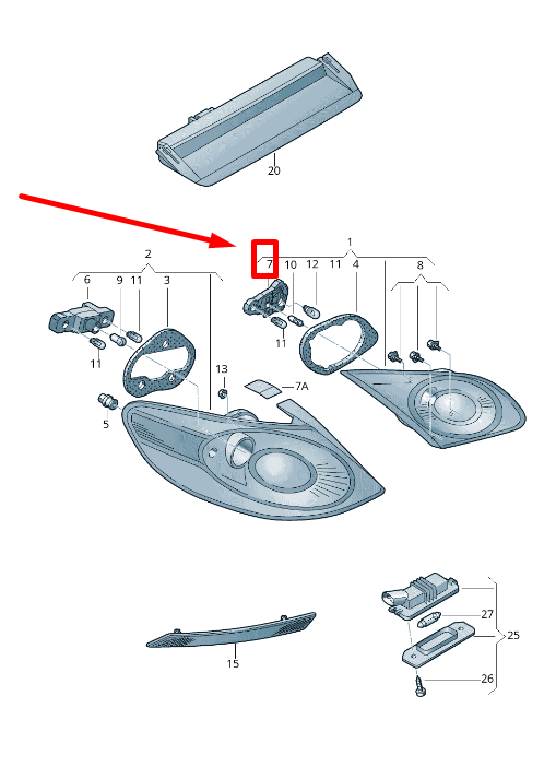 NEW VOLKSWAGEN PASSAT CC 357 REAR LEFT TAILLIGHT BULB HOLDER 3C8945257A ORIGINAL