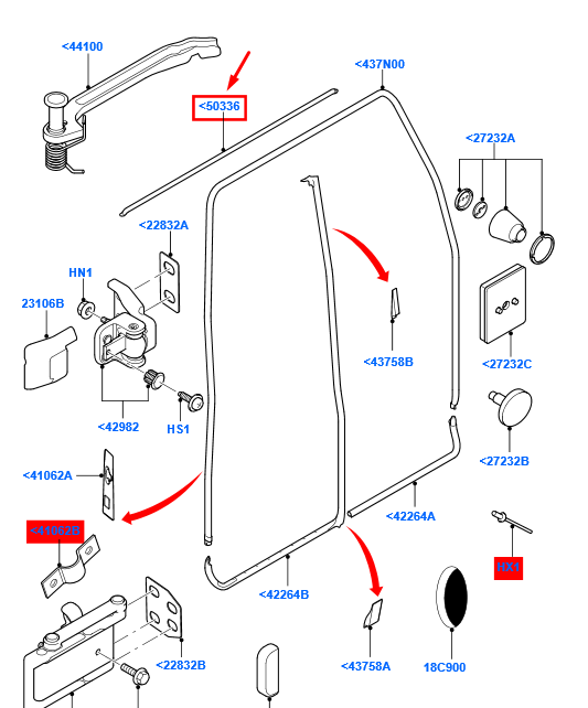 new ford transit mk3 rear upper drip seal 1752735 original