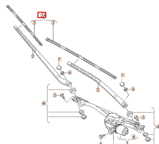 NEW AUDI A8 D4 FRONT WINDSCREEN WIPER BLADES AERO LHD 4H1998002B ORIGINAL